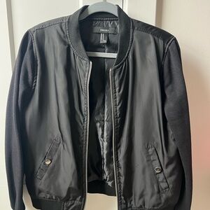 Forever 21 Black Bomber Jacket